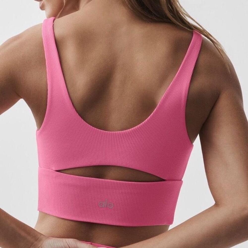Alo Yoga Slit Bra Paradise Pink Size Small NWT
